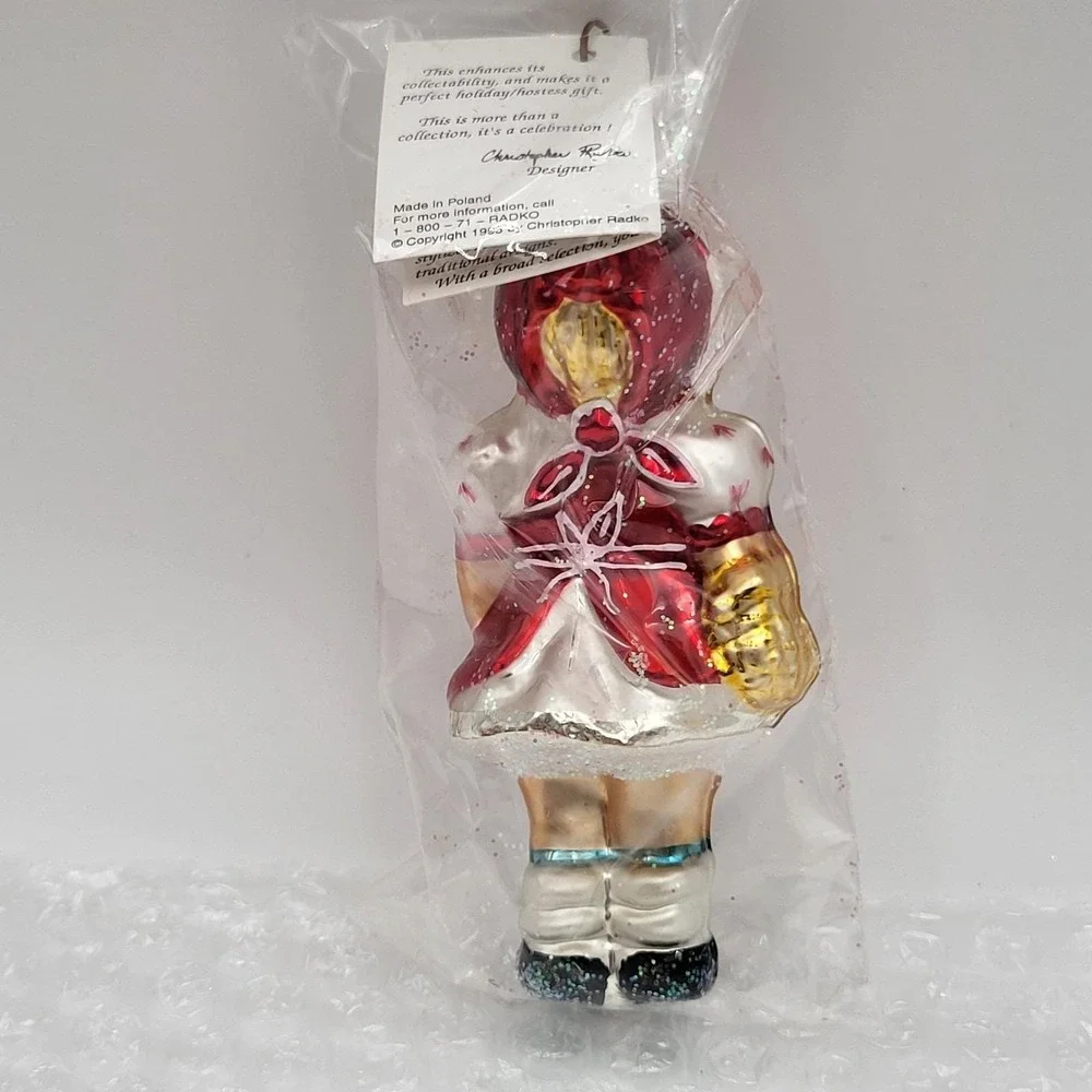 Christopher Radko 1995 Little Red Riding Hood Christmas Ornament